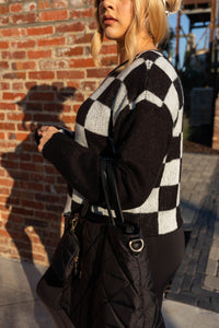 Checkered Charm Sweater