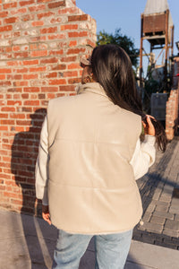 Faux Leather & Fur Reversible Vest