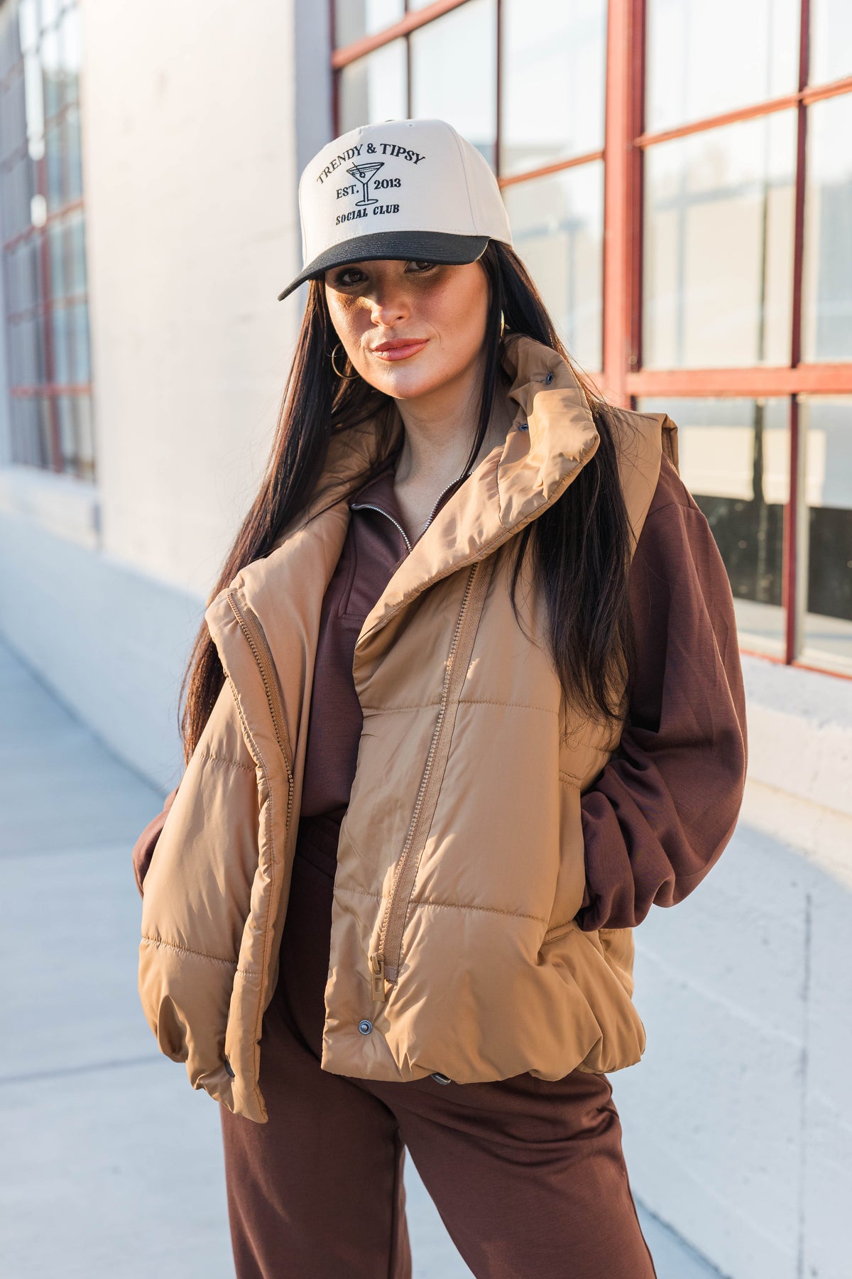 Brown Puffer Vest