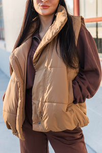 Brown Puffer Vest