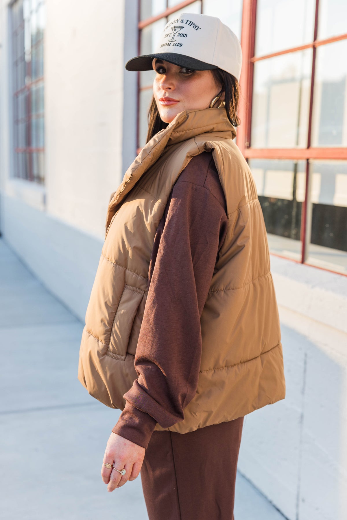 Brown Puffer Vest