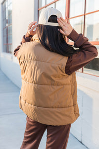 Brown Puffer Vest