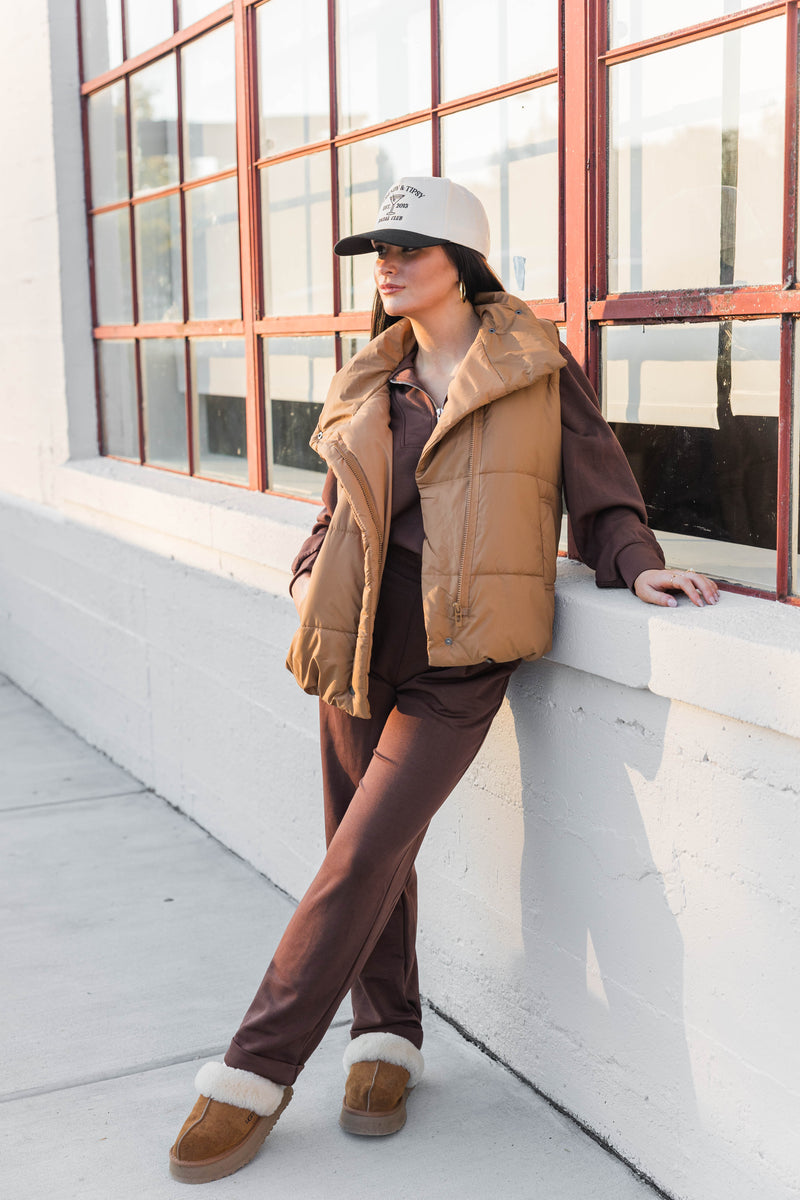 Brown Puffer Vest