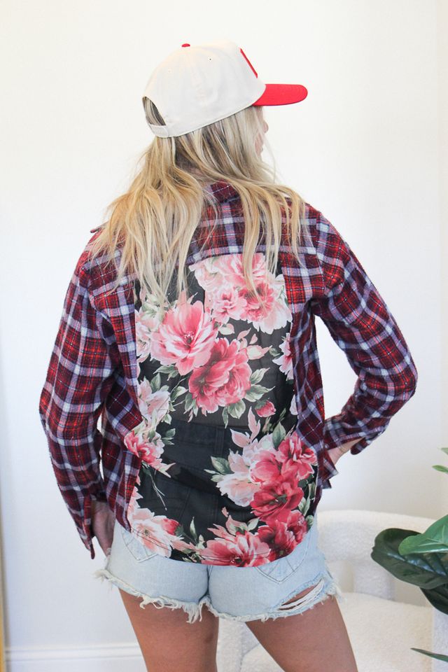 Floral Back Flannel 