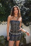 Rebecca Western Mini Skirt: Black