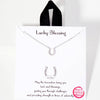 Mini Horseshoe Pendant Necklace - Silver