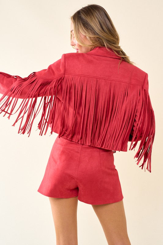 Red Hot Western Fringe Jacket