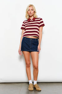 Nia Micro Mini Skort- Dark Denim