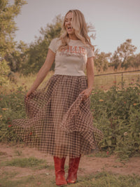 Willie Nelson Horses Cropped Tee