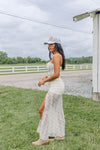 Amber Lace Maxi Skirt- Ivory