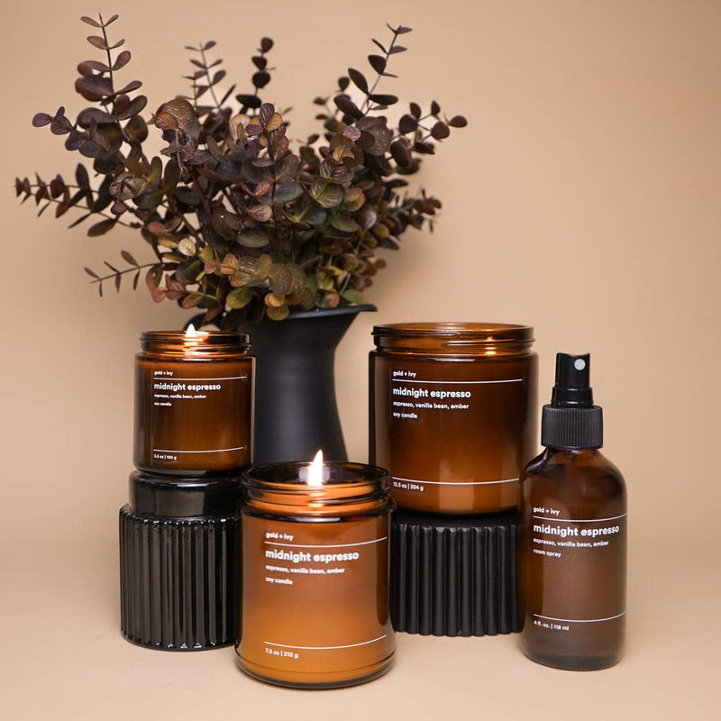 Midnight espresso soy candle -