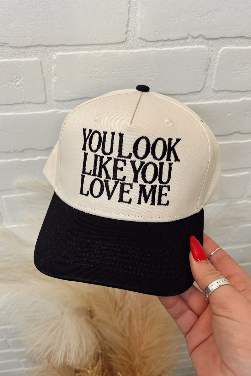 You Look Like You Love Me Hat- Black/Natural