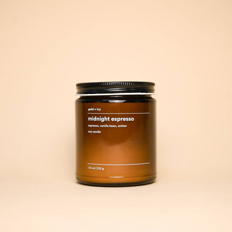 Midnight espresso soy candle -