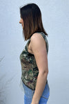 Camo Rhinestone Fringe Tank #4