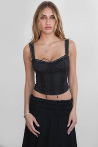 Tilla Corset Top- Black
