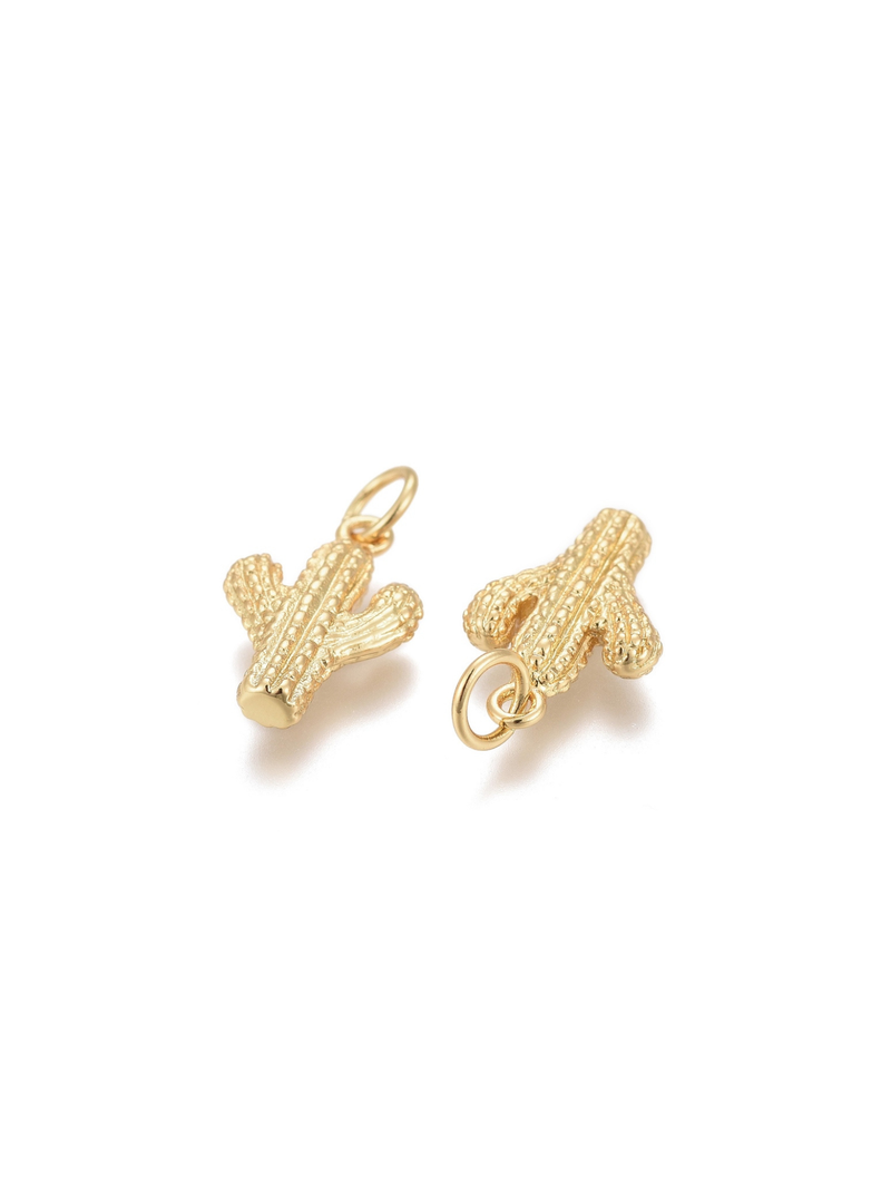 Gold Cactus Cutie Charm