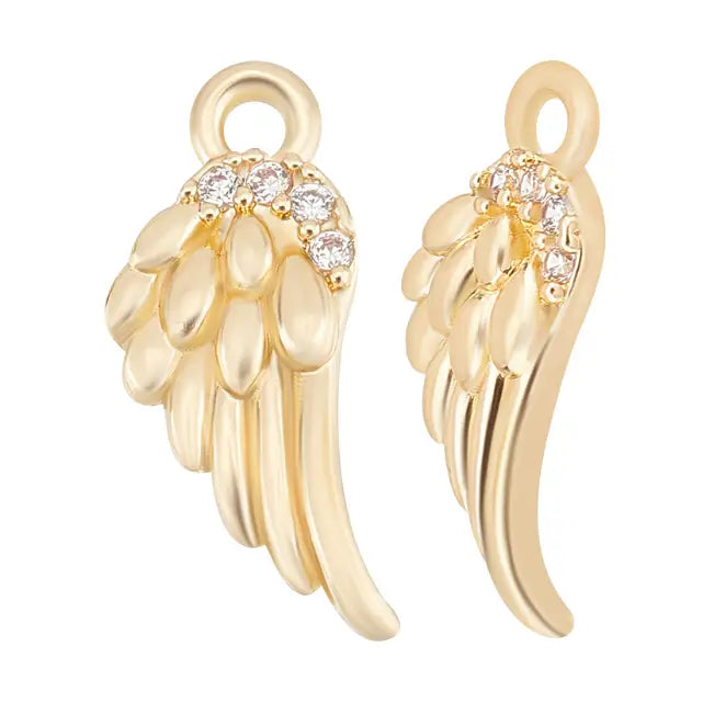 Gold Angel Wing Charm