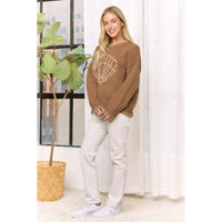 Coastal Shell Sweater-Brown