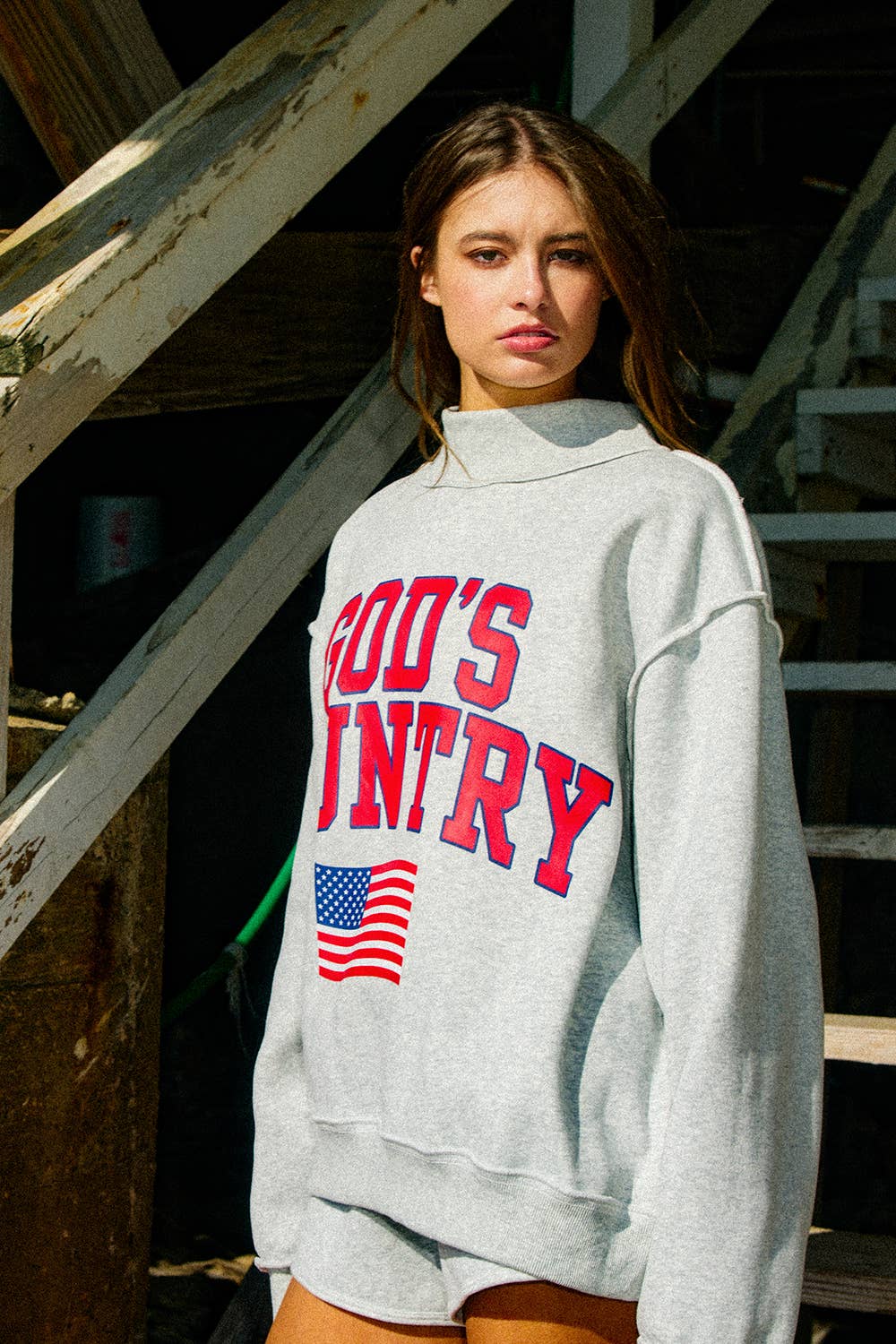 Gods Country/American Dream Mockneck Sweatshirt