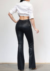 Night Out Flare Pants- Coated Black