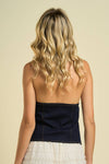 Denim Buckle Top