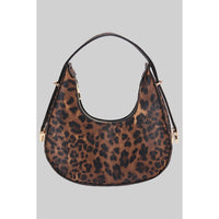 LEOPARD SHOULDER HOBO BAG: Leopard