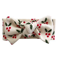 Mistletoe Holly Knot Bow