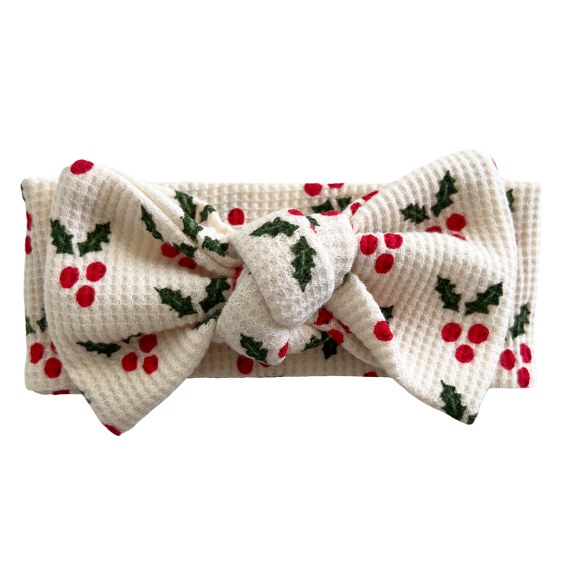 Mistletoe Holly Knot Bow