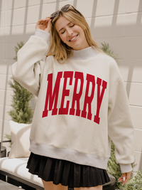 Merry Reversible Mock Neck Sweatshirt
