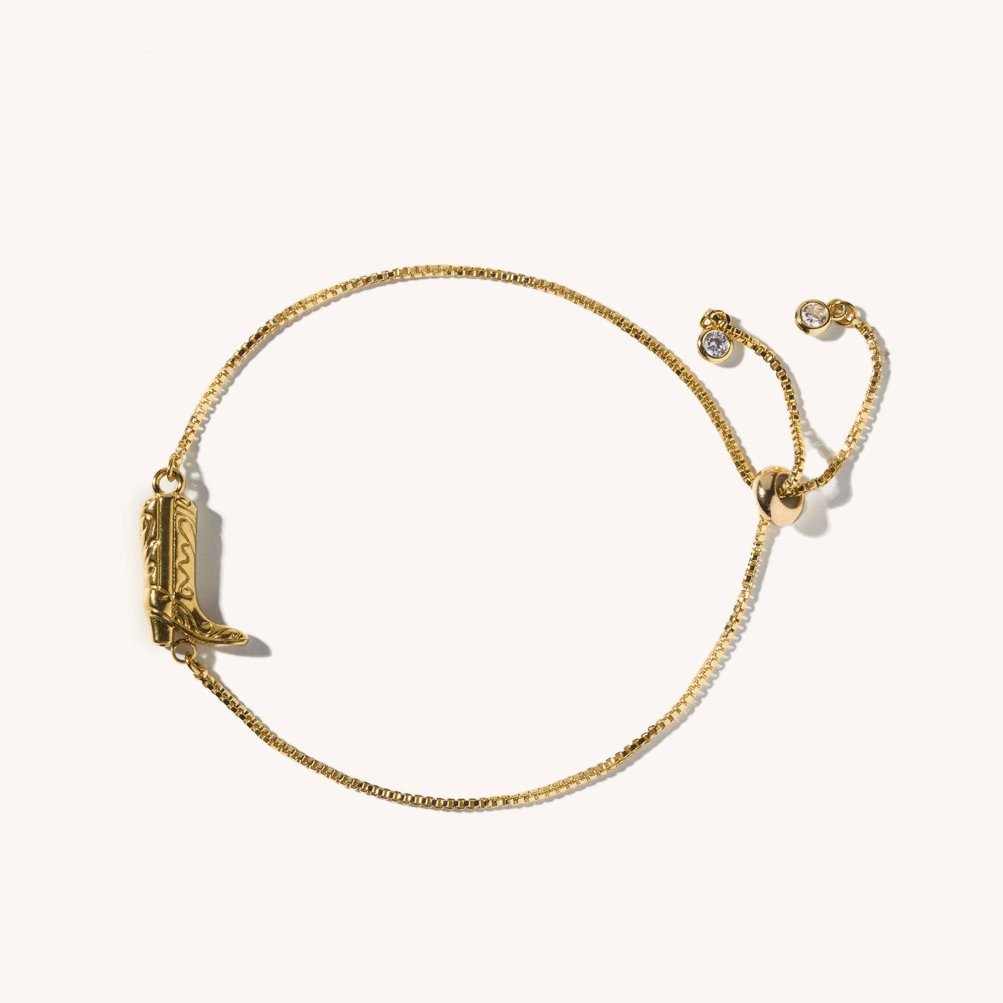 Gold Cowboy Boot Slider