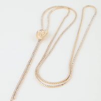 Cowboy Hat Toggle Necklace- Gold