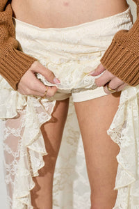 Wildflower Ruffle Lace Maxi Skirt