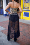 Sierra Lace Maxi Skirt - Black