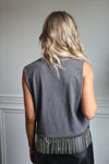 Rhinestone Fringe Tank