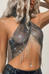 rhinestone bodychain top 