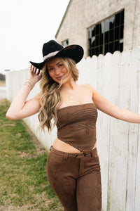 Zahara Strapless Scarf Top