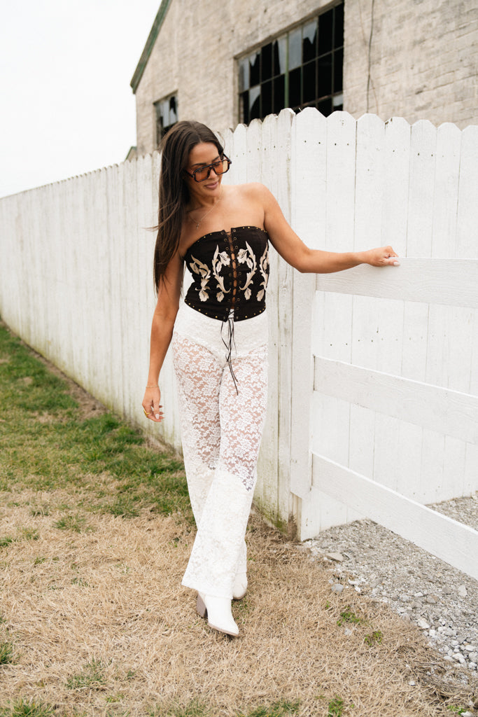 Clementine Corset Top-Brown