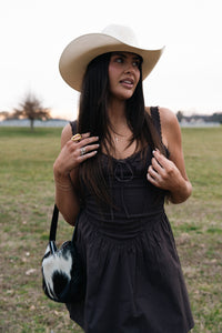 Darcy Corset Dress-Brown