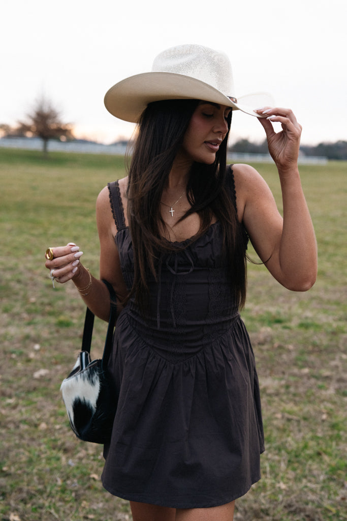 Darcy Corset Dress-Brown