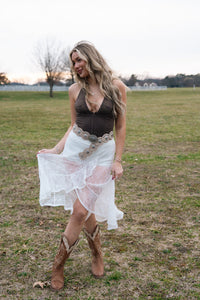 Sierra Lace Maxi Skirt - White