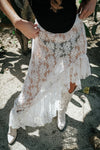 Boho Breeze Lace Ruffle Skirt
