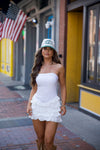 Ronni Ruffle Romper - White