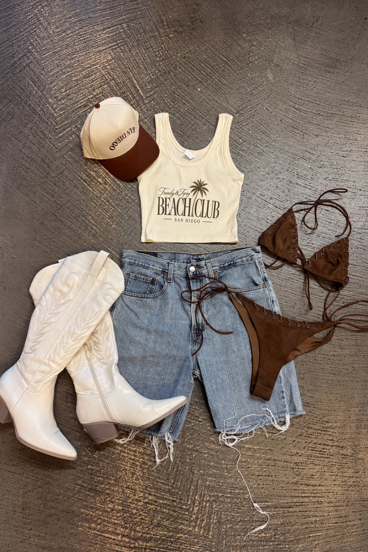 San Diego Beach Club Ribbed Tank
