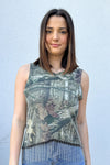 Camo Rhinestone Fringe Tank #9