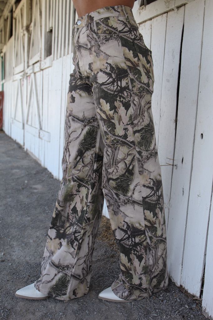 Combat Muse Camo Wide-Leg Jeans