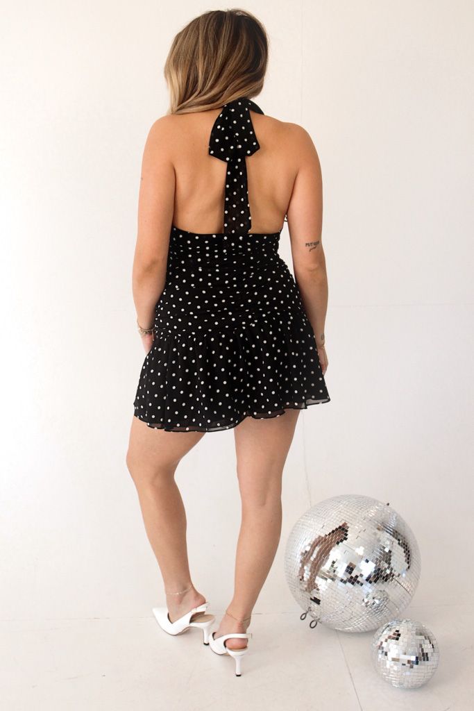 Midnight Dottie Mini Dress