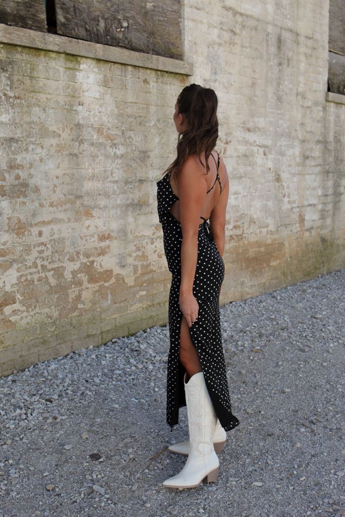 Eva Polka Dot Maxi Dress