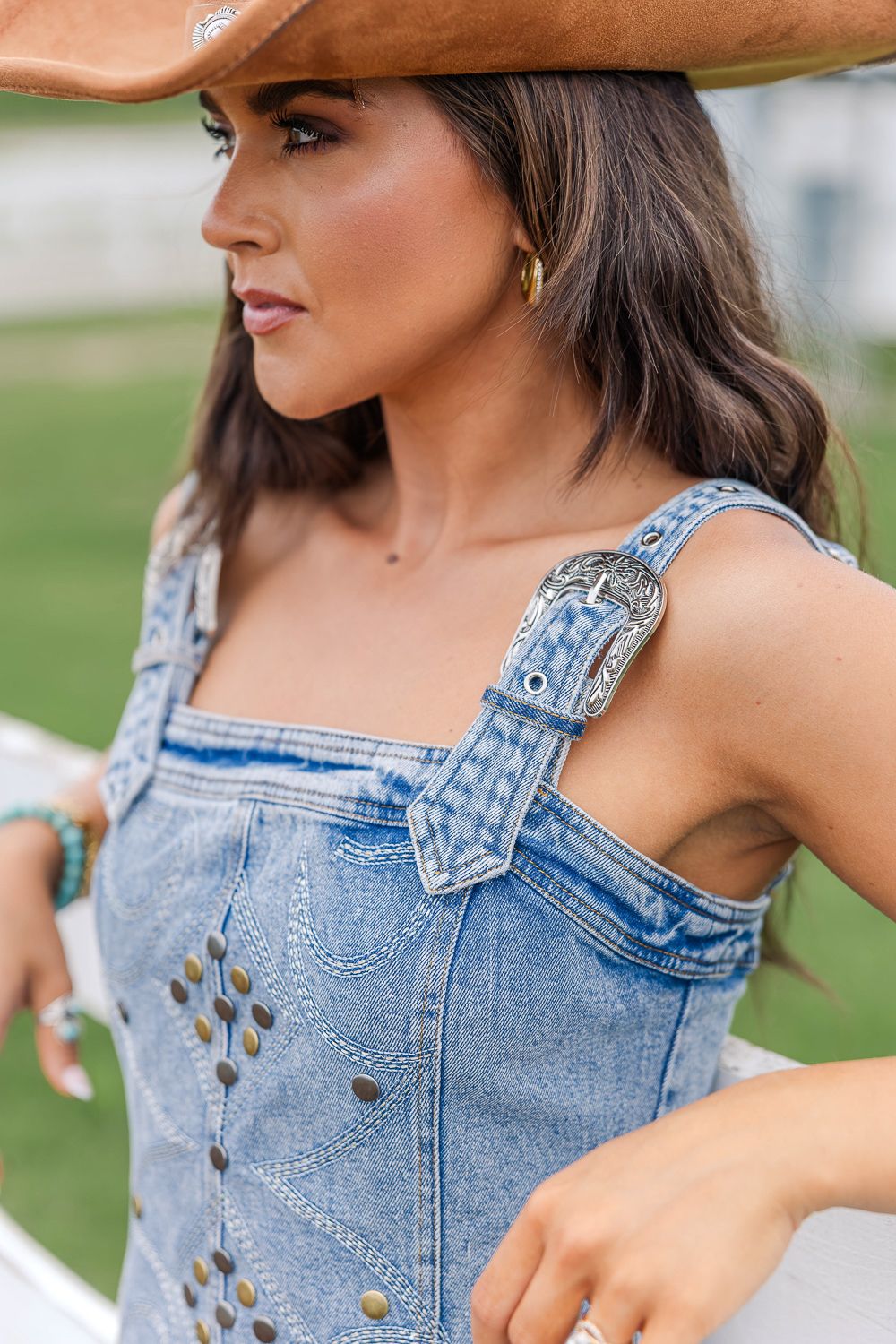 Stampede Buckle Dress-Denim Pre-Order Small Stampede Buckle Dress-Denim Pre-Order Small