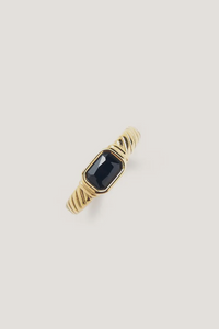 Braided Black Onyx Gem Ring