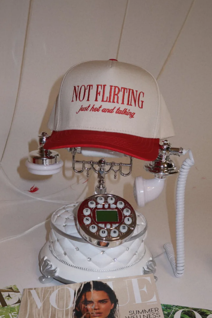 Pre-Order Not Flirting Trucker Hat- Red